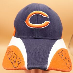 Chicago Bears Hat Cap Strap Back One Size Navy Orange White NFL Football Mens